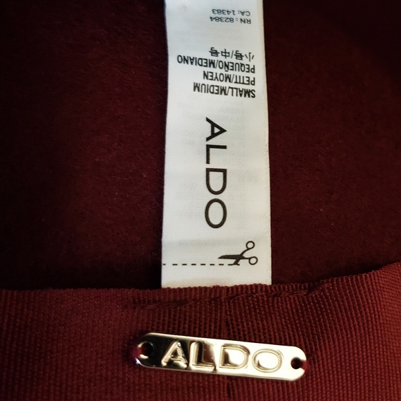 Aldo Red Wine Burgundy Wool Floppy Hat - Picture 5 of 5